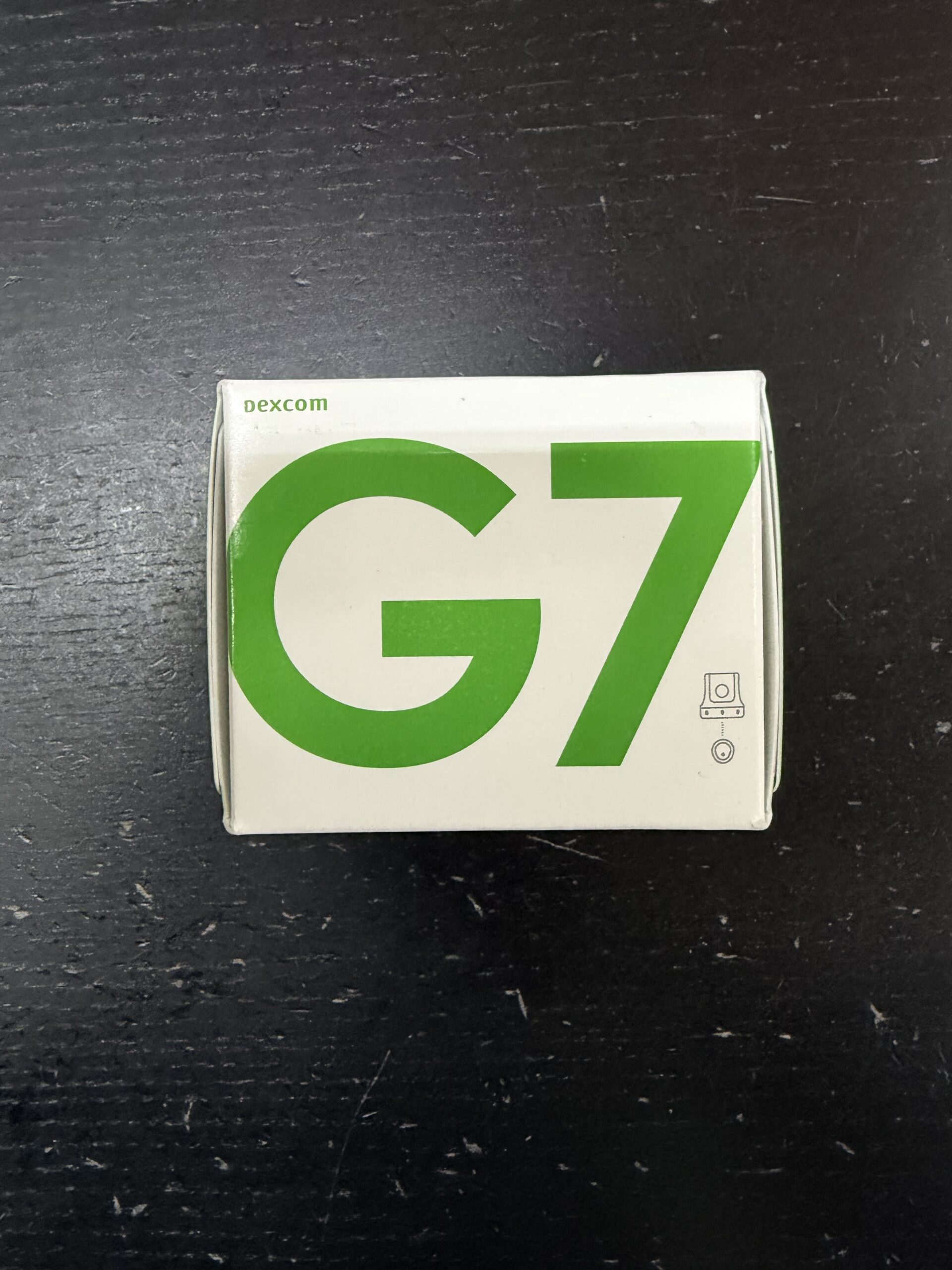 Dexcom G7 10-Day sensor box – front view with standard G7 logo (no 15 DAY badge)